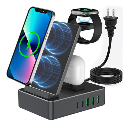 8 In 1 Charging Station For Multiple Devices, 100w Charging.