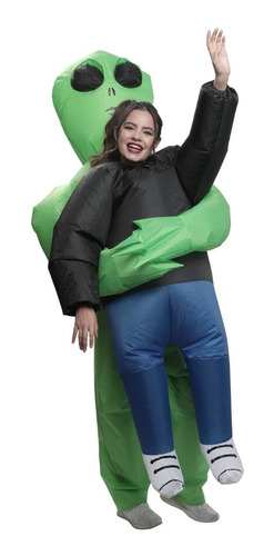Imagen 1 de 1 de Disfraz Alien Inflable Divertido Halloween Extraterrestre