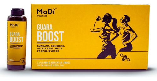 Shot De Energia Guara Boost Liquido 20ml X 6 Unidades Madi Sabor Guaraná