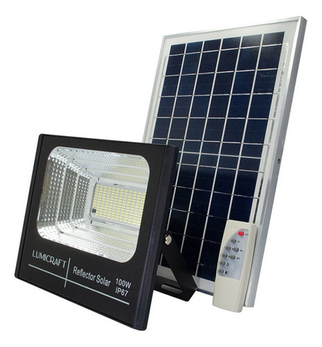 Lampara Luz Solar Led 100w Con Sensor De Luz Y Autoencedido