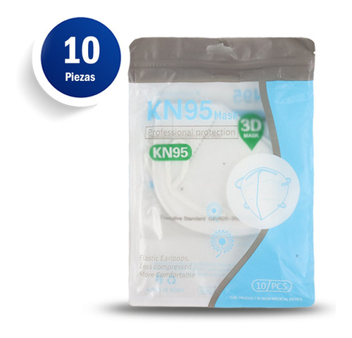 Imagen 8 de 10 de 10 Cubrebocas Kn95 Mascarilla Tapabocas Certificado 5 Capas