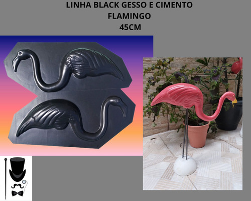 Molde Forma Artesanato De Cimento Egesso Trio Garça/flamingo