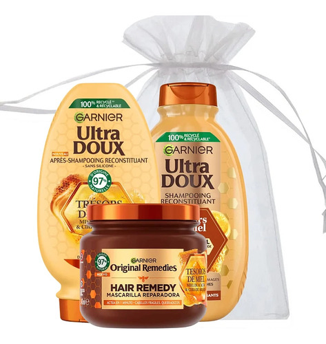 Tesoros De Miel, ShampĂș + Acondiciona + Mascarilla - Garnier