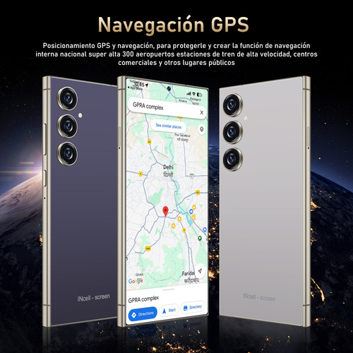 Android Celulares 4g C24 Pro 6.56 Pulgadas Barato Ram3gb Y Rom64gb Azul