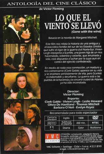 Lo Que El Viento Se Llevó - Gone With The Wind (Usado)