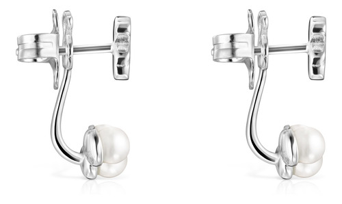 Pendientes Tous Cortos Nocturne De Plata Con Perlas