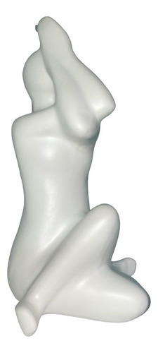 Escultura De Cerámica Mujer En Posición De Yoga