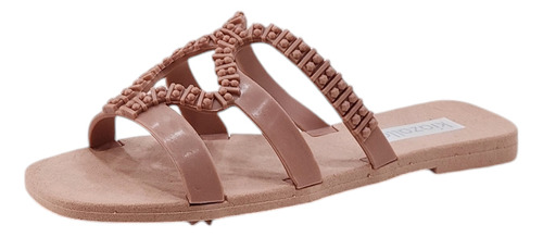 Sandalias Zueco Chato Full Plastic Mujer
