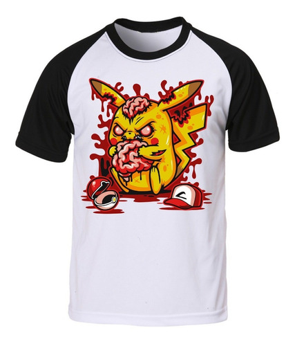 Remera Ranglan Pokemon - Pikachu Zombi - Anime