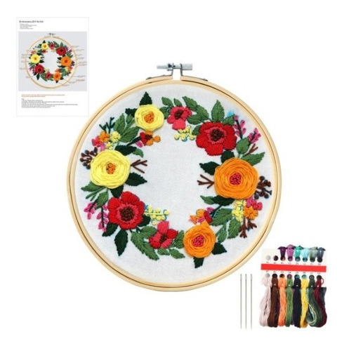 Imagem 1 de 2 de Kit Completo Para Bordado Diy Iniciantes