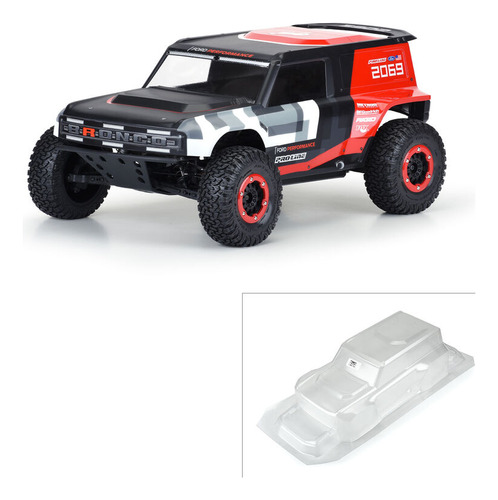 Repuesto 1/10 Ford Bronco R Clear Body: Curso Corto Crc