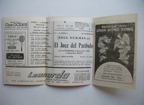 Programa Gran Cine Ocean - El Juez Del Patíbulo Paul Newman (Usado)