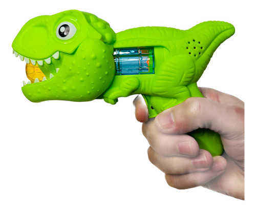 Revolver Pistola Dinosaurio Luces Sonidos Regalo Niños Verde