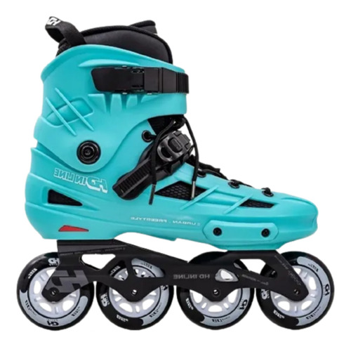 Patins Hd Inline New Skull Verde 80mm + Brinde 