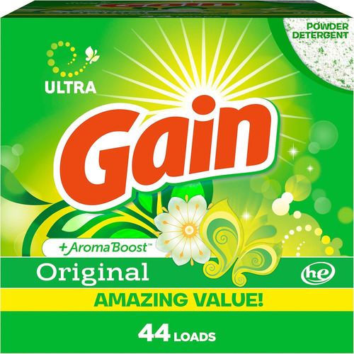 Detergente En Polvo Gain 45 Oz, Aroma Original