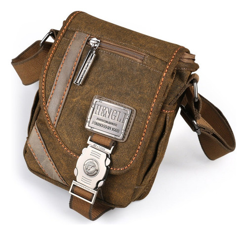Bolso De Hombro Retro Para Hombre Para Ocio Bandolera Lona