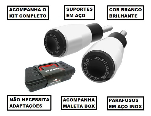 Kit Slider Anker 7908 Branco Brilhante Yamaha Mt 03 2022