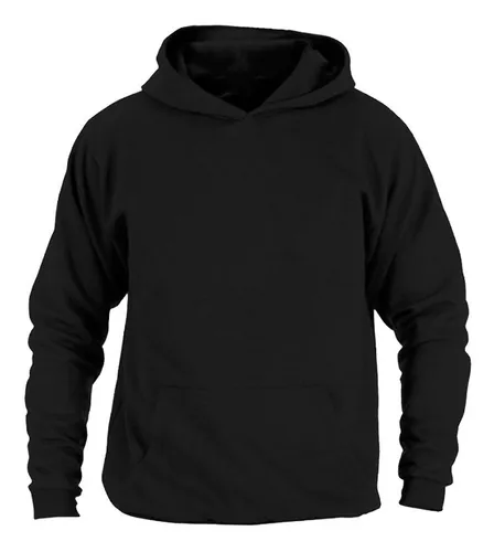 Rugido podar Íntimo Sudadera Negra Lisa Delgada Hombre | MercadoLibre 📦