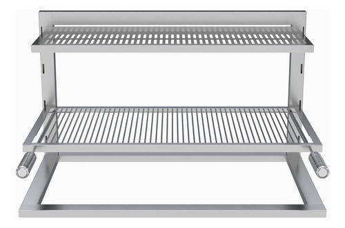 Suporte Inox Para Churrasqueira 6 Espetos Grelha Uruguaia