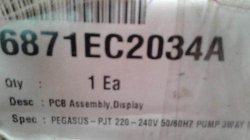 Imagen 5 de 9 de Tarjeta Display Lavadora LG 6871ec2034a
