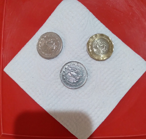3 Monedas De Colección Revolución E Independencia De México