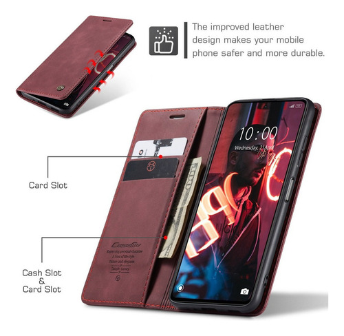 ./capa De Couro Magnética Para Xiaomi Redmi Note 12 Pro 7g