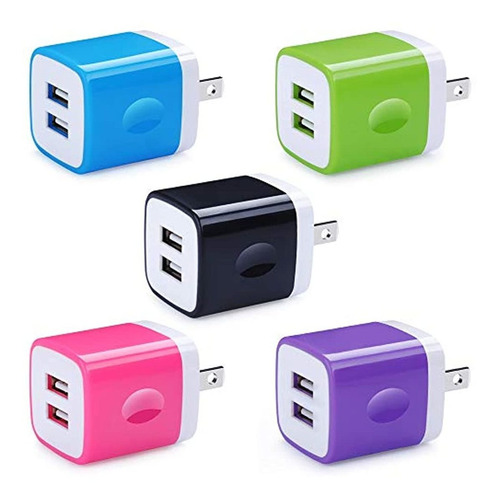 Cargadores De Pared De Doble Puerto 2.1 A, Usb.