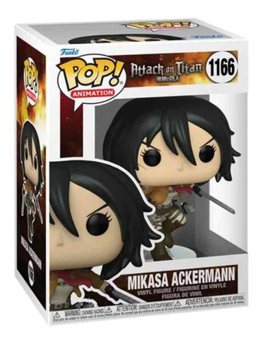  Funko Pop 1166 Attack On Titan / Mikasa Ackerman / Original