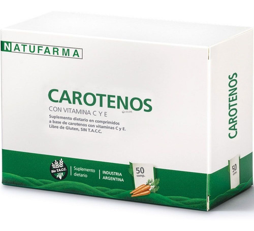 Natufarma Carotenos 50 Comp Bronceado Natural Envejecimiento Sabor Sin Sabor