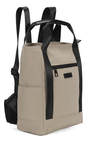 Mochila Bolsillo Secreto Ash Taupe Calu