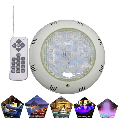 Rgb Led Piscina Luz 24w Ip68 Impermeable Dc 12v Exterior Luz