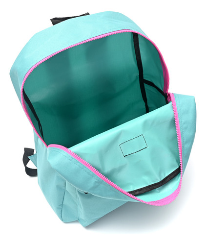 Mochila Goodpak 37536 Full Color Turquesa Diseño De La Tela Lisa