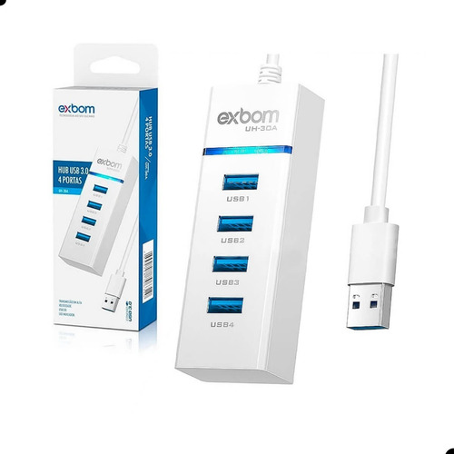 Hub Usb 3.0 Extensor 4 Entradas Impressora, Notebook, Game