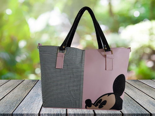 Imagen 4 de 6 de Bolsa De Mano De Dama, De Disney, Mickey Mouse En Color Rosa