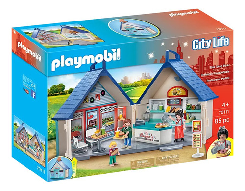 Juego Playmobil City Life Take Along Diner 85 Piezas 3