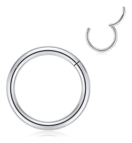 Aro Mediano Clicker Para Septum Nariz Boca Acero Inoxidable 