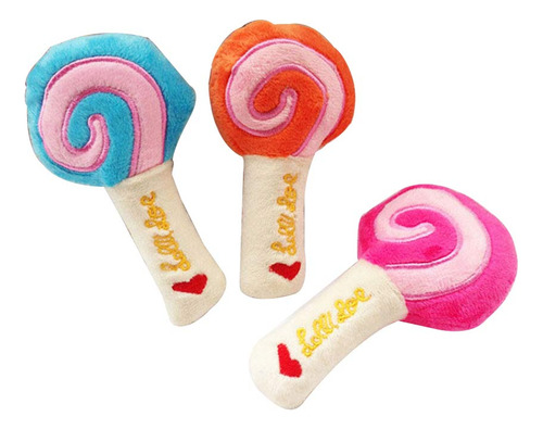 Juguetes Masticables Lollipop Squeaky Sound Para Perros Y Ga