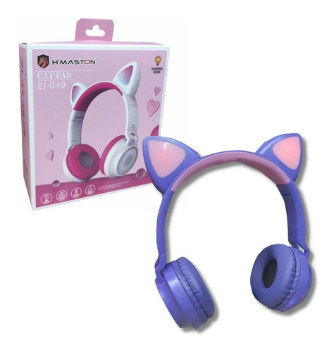 Fone De Gatinho Bluetooth Sem Fio - Cat Ear Ej-049 - Hmaston