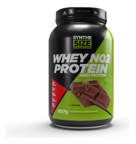 100% Whey Protein No2 Pote 907g - Synthesize - Sabor Chocolate