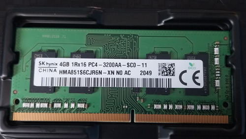 Memoria Ram Para Notebook Ddr4, 4gb