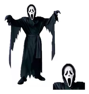 Máscara Fantasma Mortal De Terror Halloween+roupas