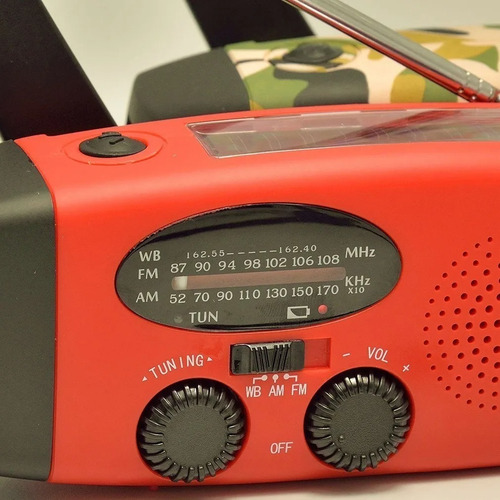 Radio Sobrevivencia Dinamo Luz Solar Lanterna
