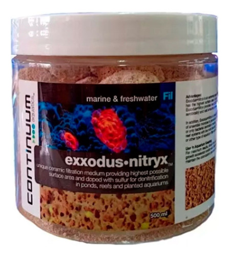Exxodus Nitryx 500ml Continuum Mídia Removedora De Nitrato