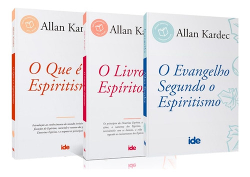 Kit 03 Livros O Evangelho Segundo O Espiritismo - Livro Dos Espíritos E O Que É O Espiritismo: Não Aplica, De : Allan Kardec / Tradução: Salvador Gentile. Editorial Ide, Capa Mole Em Português, 2021