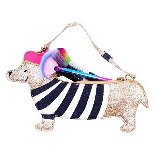 Carterita Fashion Accesorios Brillos Perrito Bandolera Nena