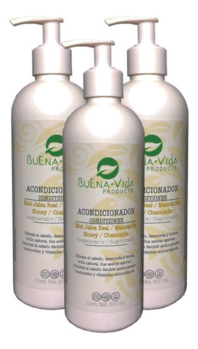 Acondicionador Cabello Miel Jalea Real Y Manzanilla Tripack