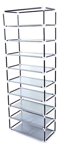 Zapatera Armable Aluminio Tela Plástica 9 Niveles Colores
