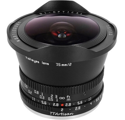 Lente Ttartisans 7.5mm F2 Fisheye M43 Mft Lumix Olympus Bmpc