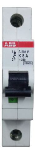 Pastilla/interruptor Térmico Abb Curva K 8a - S201 P