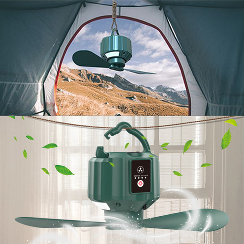 Ventilador De Camping G Usb Con Led Portátil Recargable Fanw